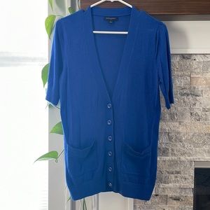 Banana Republic Royal Blue Shirt Sleeved Cardigan